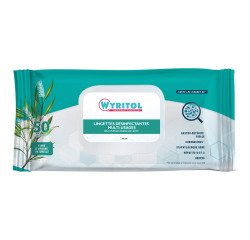 Lingettes nettoyantes désinfectantes surfaces Wyritol - paquet de 50