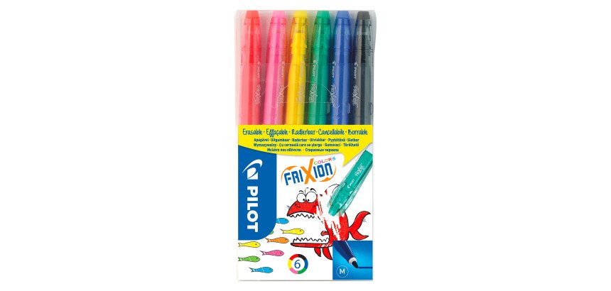 Feutres Pilot Frixion Colors couleurs assorties - Pochette de 6
