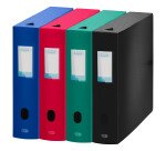 Boîte de classement plastique Oxford Memphis dos 8 cm couleurs assorties classiques