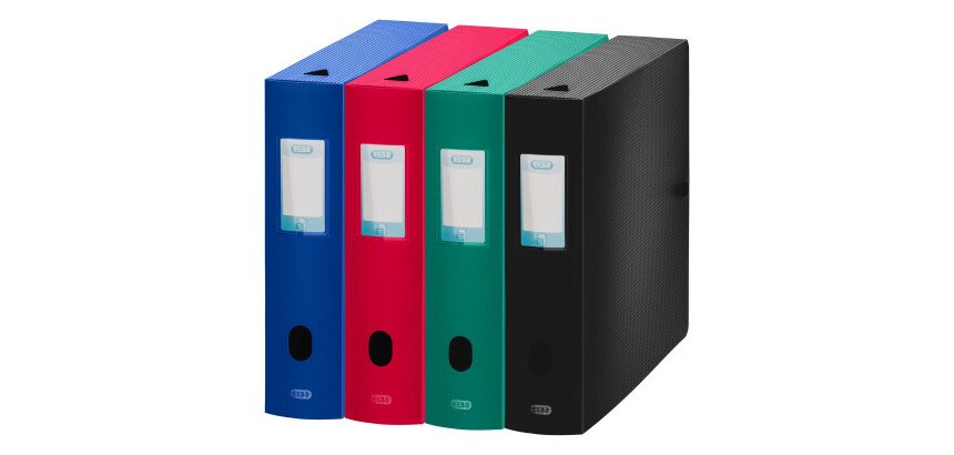 Boîte de classement plastique Oxford Memphis dos 8 cm couleurs assorties classiques