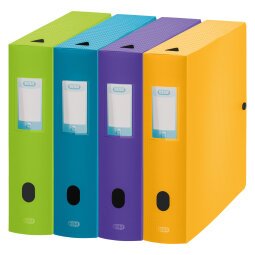 Klassifizierungsboxen in Plastik Elba Memphis Rücken 8 cm Sortiment von trendy Farben