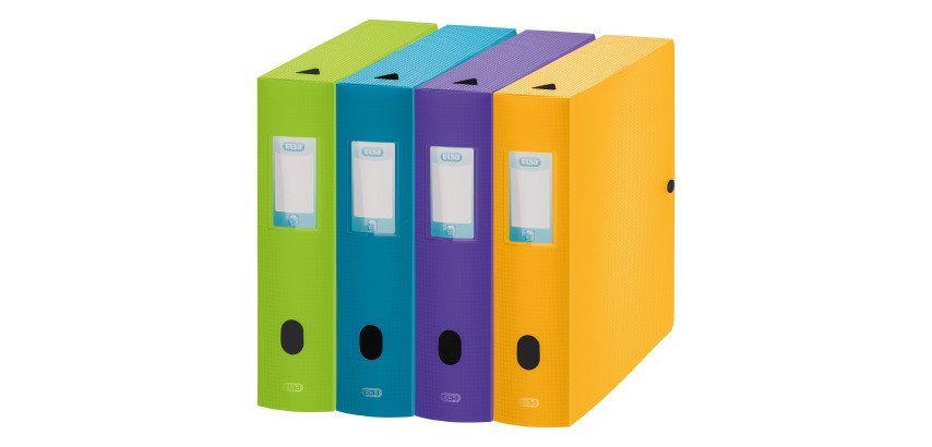 Boîte de classement plastique OXFORD Memphis dos 8 cm couleurs assorties mode