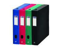 Plastic klasseermap Elba Memphis rug 6 cm assortiment klassieke kleuren