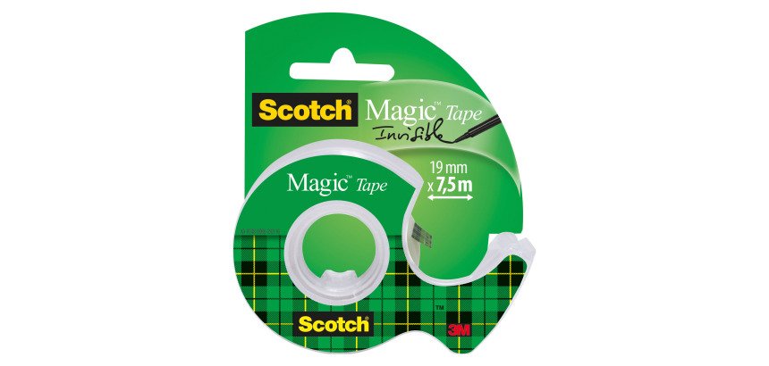 Dévidoir adhésif Scotch invisible + rouleau 19 mm x 7,5 m