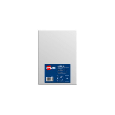 Etiquetas A3 blanco mate Avery A3L001-10 - 420 x 297 mm - Bolsa de 10