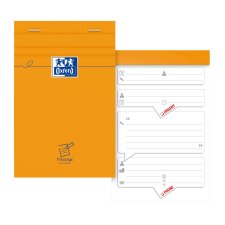 Notitieblok Oxford telefonische boodschappen 110 x 170 mm - 160 pagina's - Franstalige versie