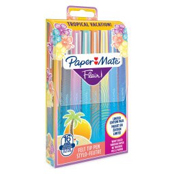 Viltstiften Papermate Flair Tropical medium punt - Pak met 16 geassorteerde kleuren