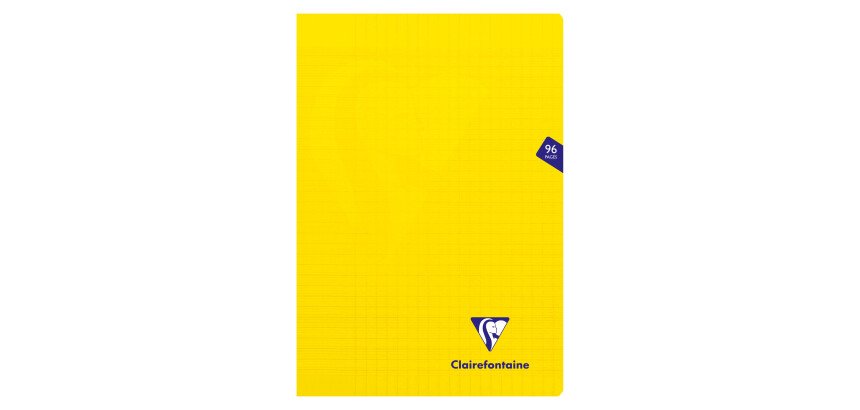 Cahier piqué Clairefontaine Mimesys - A4 21 x 29,7 cm - grands carreaux - 96 pages