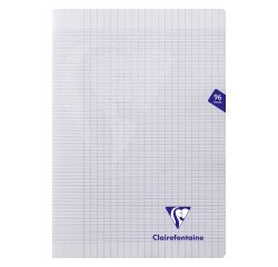 Cahier piqué Clairefontaine Mimesys - A4 21 x 29,7 cm - grands carreaux - 96 pages