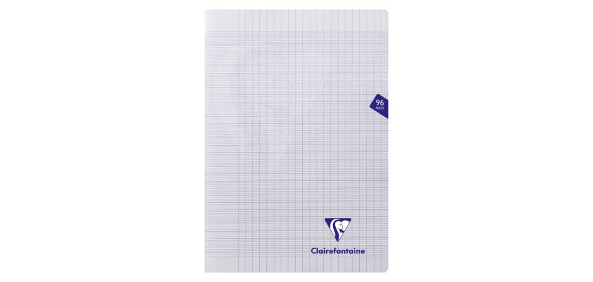 Cahier piqué Clairefontaine Mimesys - A4 21 x 29,7 cm - grands carreaux - 96 pages