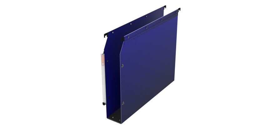 Dossier suspendu plastique volet d'agrafage L'Oblique AZ fond 8 cm pour armoire