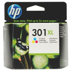 HP 301XL Cartucho original tricolor de alta capacidad (330 páginas)