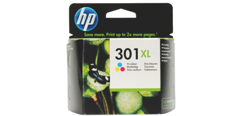 Cartouche HP 301XL 3 couleurs pour imprimante jet d'encre