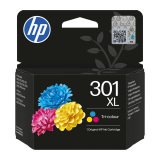 HP 301XL Cartouche 3 couleurs, Cyan, Jaune et Magenta pour imprimante jet d'encre