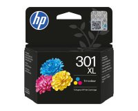 HP 301XL Ink Cartridge 3 colors, Cyan, Yellow and Magenta for inkjet printer