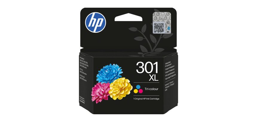 HP 301XL Cartouche 3 couleurs, Cyan, Jaune et Magenta pour imprimante jet d'encre