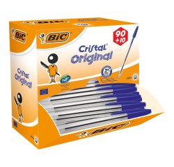 Pack 90 Bolígrafos BIC Cristal + 10 GRATIS