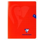 Cahier piqué Clairefontaine Mimesys - 17 x 22 cm - grands carreaux - 96 pages