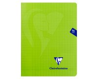 Cahier piqué Clairefontaine Mimesys - 17 x 22 cm - grands carreaux - 96 pages