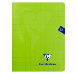 Cahier piqué Clairefontaine Mimesys - 17 x 22 cm - grands carreaux - 96 pages