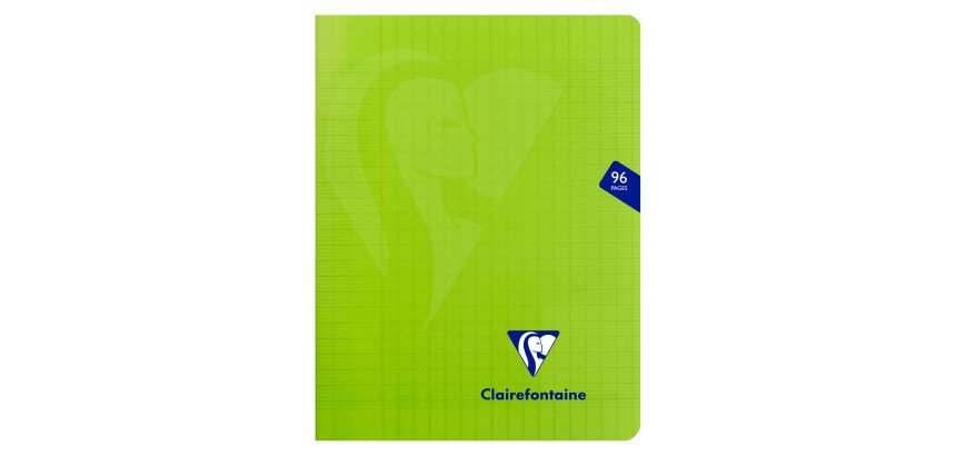 Cahier piqué Clairefontaine Mimesys - 17 x 22 cm - grands carreaux - 96 pages