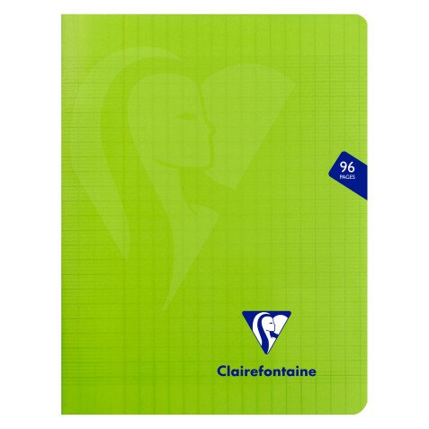 Cahier piqué Clairefontaine Mimesys - 17 x 22 cm - grands carreaux - 96 pages