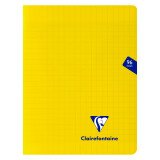 Cahier piqué Clairefontaine Mimesys - 17 x 22 cm - grands carreaux - 96 pages