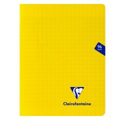 Cahier piqué Clairefontaine Mimesys 17 x 22 cm grands carreaux 96 pages