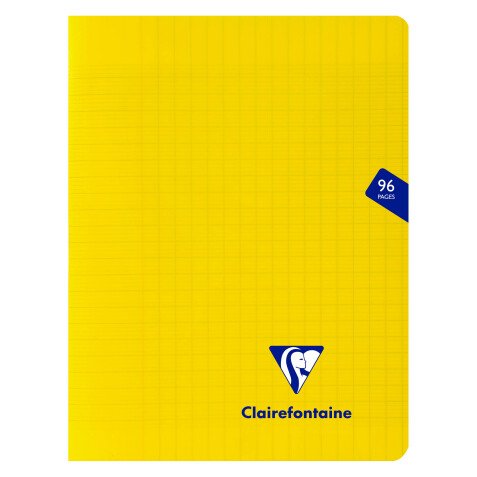 Cahier piqué Clairefontaine Mimesys - 17 x 22 cm - grands carreaux - 96 pages