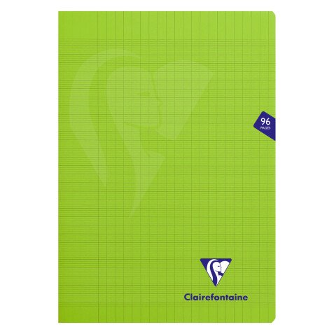 Cahier piqué Clairefontaine Mimesys - A4 21 x 29,7 cm - grands carreaux - 96 pages