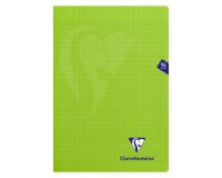 Cahier piqué Clairefontaine Mimesys - A4 21 x 29,7 cm - grands carreaux - 96 pages - vert