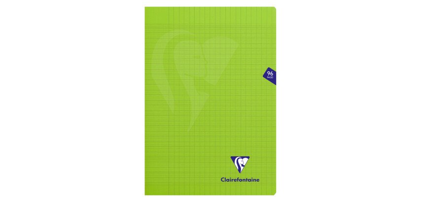 Cahier piqué Clairefontaine Mimesys - A4 21 x 29,7 cm - grands carreaux - 96 pages