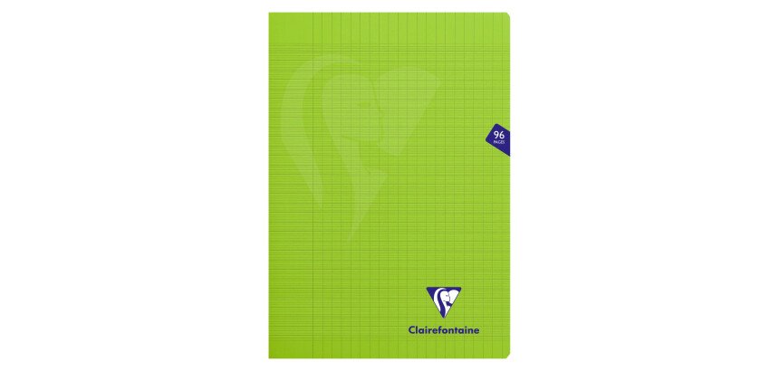 Cahier piqué Clairefontaine Mimesys - A4 21 x 29,7 cm - grands carreaux - 96 pages
