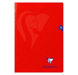 Cahier piqué Clairefontaine Mimesys - A4 21 x 29,7 cm - grands carreaux - 96 pages