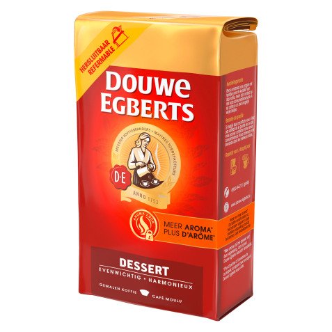 Pack of 250 g Douwe Egberts ground coffee Dessert 100% Arabica (gold)