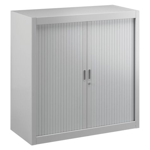 Armarios de oficina metálico desmontable Clásico Alt. 100 x An. 100 cm Gris Puerta persiana