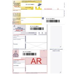 Formulaire imprimé jet d'encre et laser pour Recommandé A4 - Boîte de 150