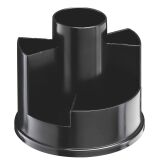 Pots à crayons plastique rotatif noir,  multi compartiment