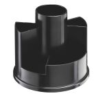 Pots à crayons plastique rotatif noir,  multi compartiment