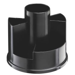 Pots à crayons plastique rotatif noir,  multi compartiment