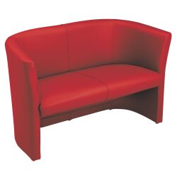 Premium double couch, red vinyl