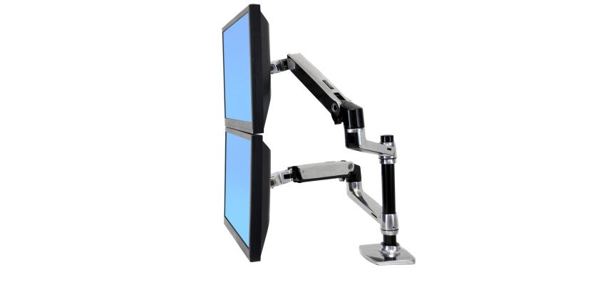 Bras support deux écrans Ergotron LX