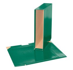 Cajetín de archivador plastificado lomo 7,5 cm A4 Bruneau verde