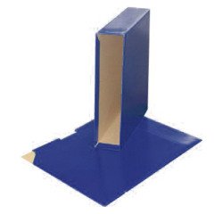 Cajetín de archivador plastificado lomo 7,5 cm A4 Bruneau azul