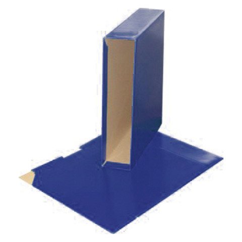 Cajetín de archivador plastificado lomo 7,5 cm A4 Bruneau azul