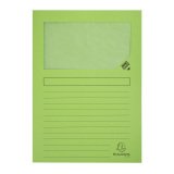 Chemises coin papier avec fenêtre Forever Exacompta - vert - Paquet de 100