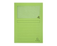 Chemises coin papier avec fenêtre Forever Exacompta - vert - Paquet de 100