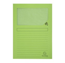 Subcarpetas recicladas con ventanilla ZERO plastic A4 130 g Exacompta - Paquete de 100