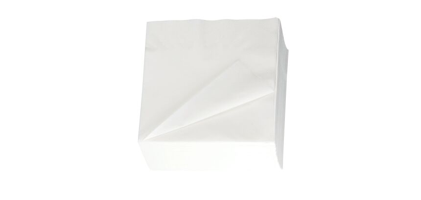 Serviette de table Tork ouate blanche 2 plis 39 x 39 cm - Paquet de 150