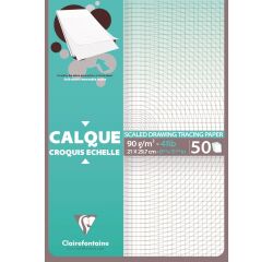 Bloc de 50 hojas de papel vegetal satinado Clairefontaine A4 90 - 95 g
